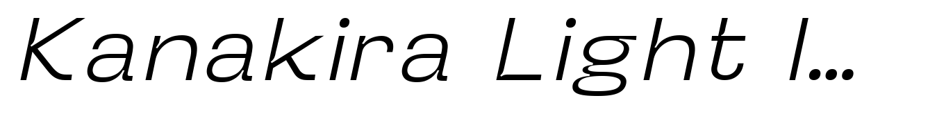 Kanakira Light Inktrap Italic